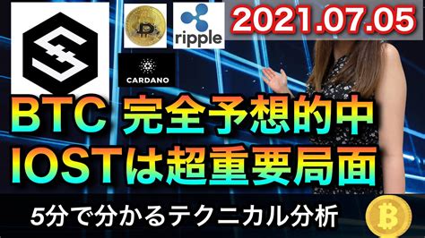 仮想通貨 テクニカル分析【75 今後の予想（btc、iost、ada、xrp）】 仮想通貨・nft動画まとめ