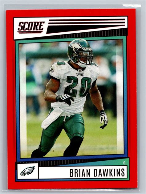 2022 Score Red Parallel Football 250 Brian Dawkins Philadelphia Eagles