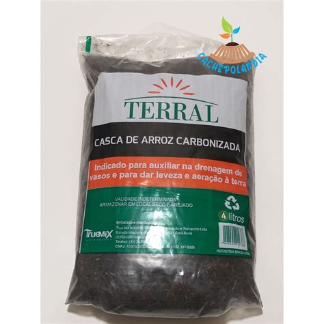 Casca De Arroz Carbonizada Para Suculentas Cactos Shopee Brasil