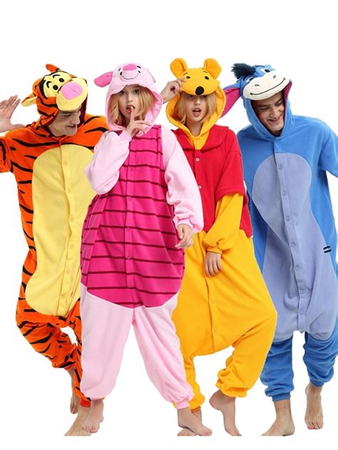 Winnie The Pooh Onesie Tigger Piglet Eeyore Pajamas For Adult