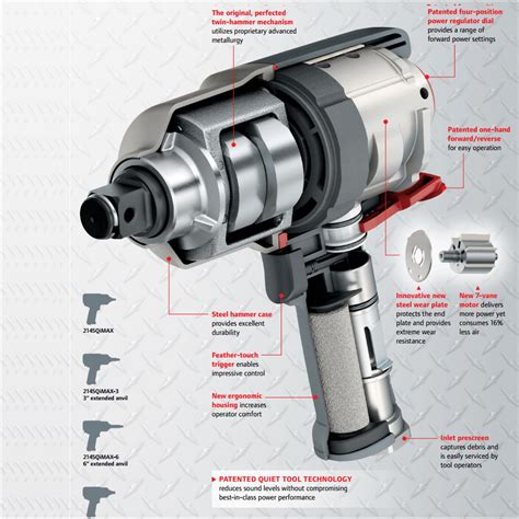 Ingersoll Rand Pneumatic Composite Air Impact Wrench Qimax