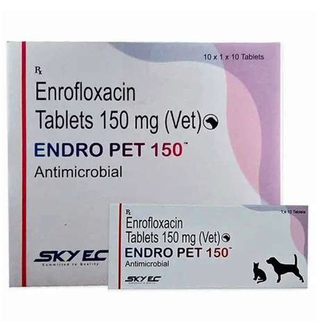 Enrofloxacin Tablets 50 Mg Prescription Packaging Type Blister150mg