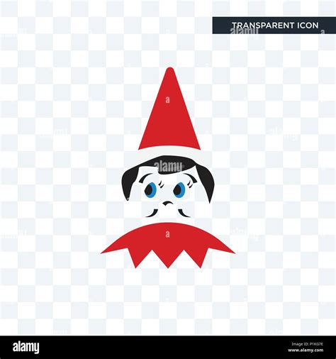 elf on the shelf vector icon isolated on transparent background, elf on ...