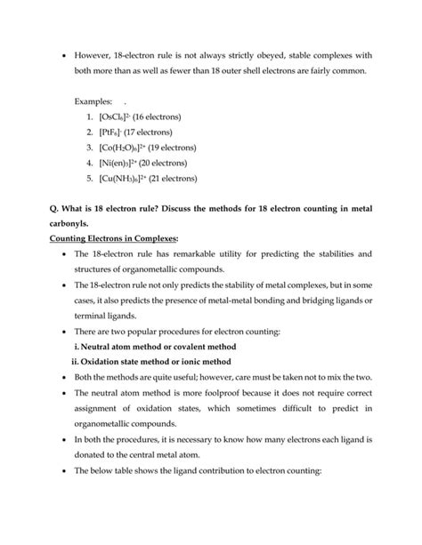 Organometallic Compounds Notes Pdf Sem Pdf