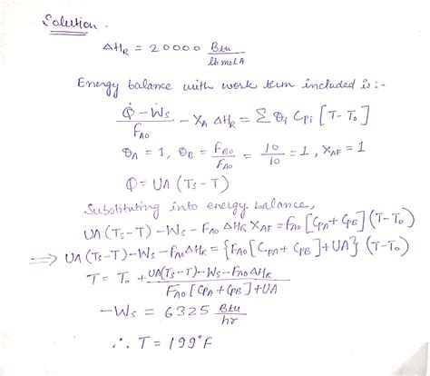 Solved The Endothermic Liquid Phase Elementary Reaction A B 2C