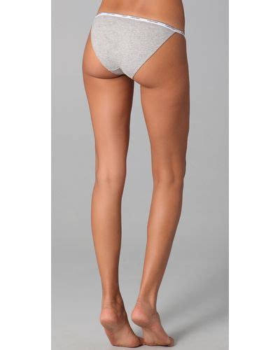 Calvin Klein Ck One Cotton Bikini Briefs In Grey Gray Lyst