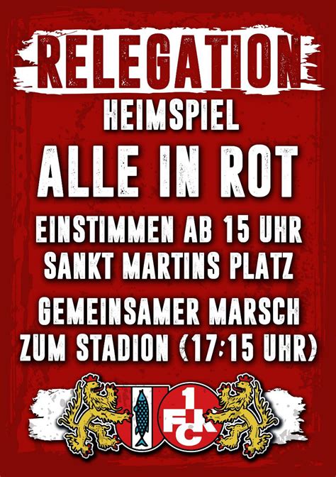 Alle In Rot Zur Relegation Pfalz Inferno Ultras Kaiserslautern