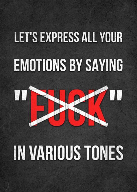 Saying Fuck Poster Picture Metal Print Paint By Holosomnia Displate