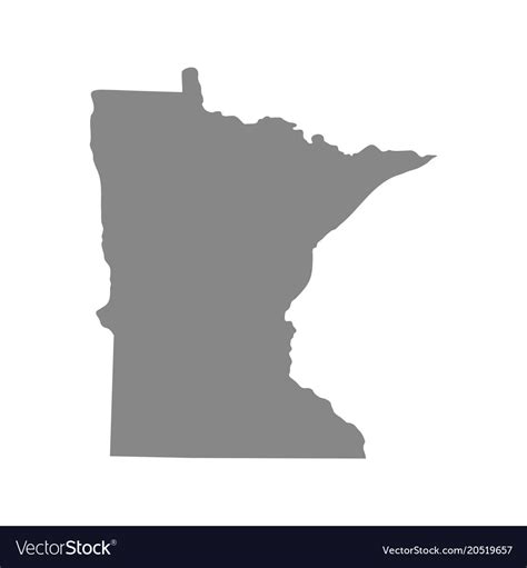 Map Us State Minnesota Royalty Free Vector Image