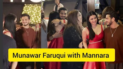 Munawar Faruqui Close Hugs To Mannara Chopra After Biggboss17 Meet At