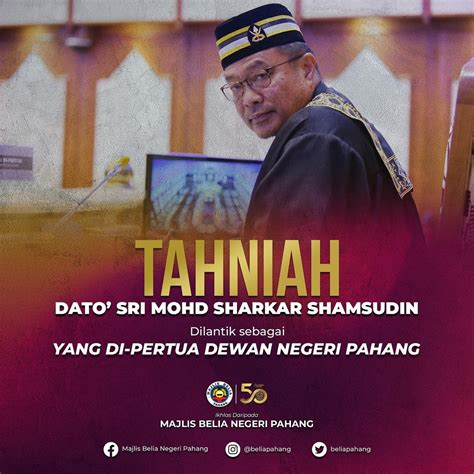 Tahniah Kepada Dato Sri Mohd Sharkar Shamsudin Majlis Belia Negeri