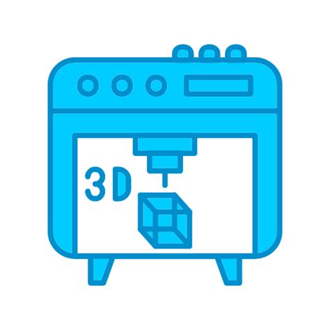 3d Printer Generic Blue Icon