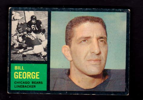 1962 Topps 22 Bill George Chicago Bears Ebay