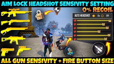 PERFECT AIM LOCK HEADSHOT SENSITIVITY SETTING FREE FIRE NEW