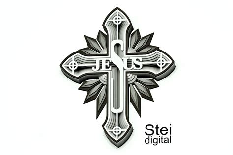 3d Layered Jesus Cross SVG DXF Cut Files By SteiDigital TheHungryJPEG