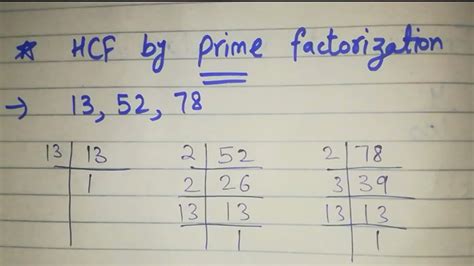 Hcf Of 135278 By Using Prime Factorization Method How To Find Hcf