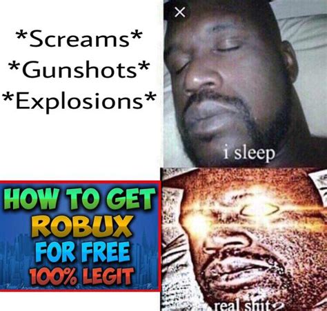 Shaq Sleeping | Free Robux | Know Your Meme