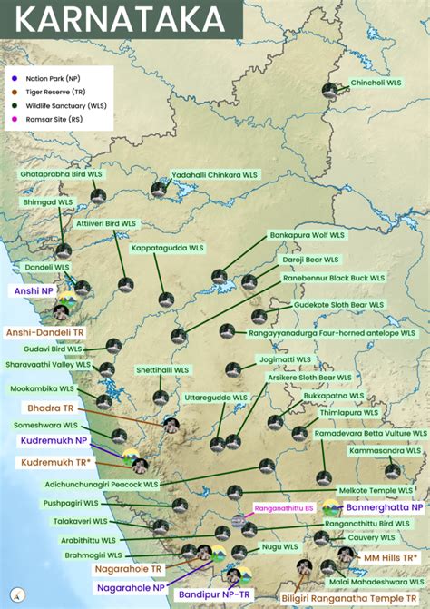 Karnataka National Parks Tiger Reserves Wildlife Sanctuaries And Ramsar