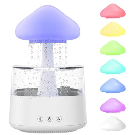 Difusor De Nuvem De Chuva Umidificador De Aromaterapia Luz