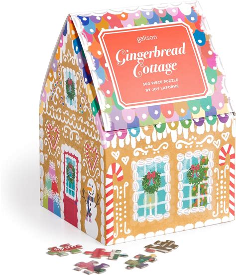 Joy Laforme Gingerbread Cottage 500 Piece House Puzzle Galison