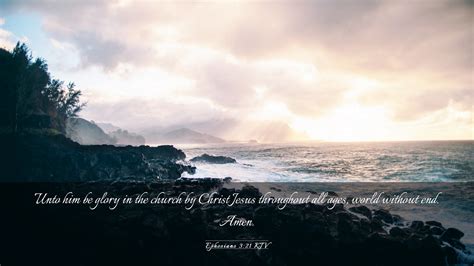 Ephesians Kjv Desktop Wallpaper Unto Him Be Glory In The Church