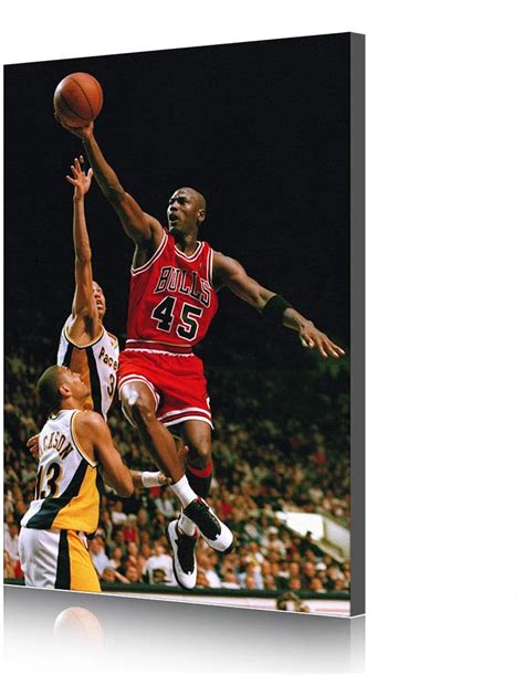 Michael Jordan Leinwand NBA Poster Basketball Grafik Für Wohnzimmer