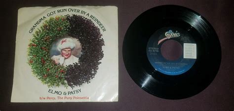 Elmo And Patsy 45 Grandma Got Run Over By A Reindeer W Pic Sleeve 1984