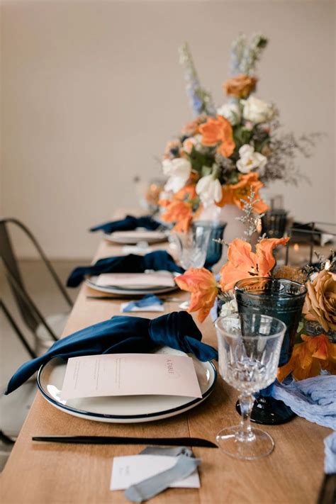 Modern And Chic Wedding With A Terra Cotta And Classic Blue Color