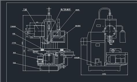 基于xk5040数控立式铣床及控制系统设计autocad 2004模型图纸下载 懒石网