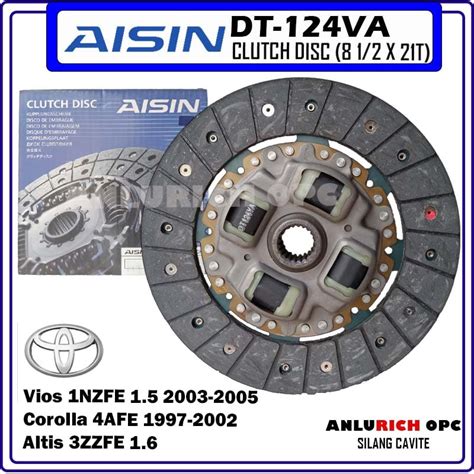 AISIN CLUTCH DISC 81 2X21T Toyota Vios 1NZFE 1 5 03 05 Corolla 4AFE 97