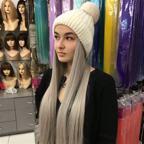Шапка с волосами