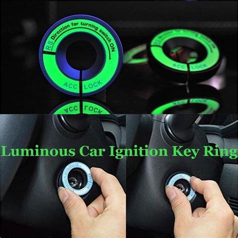 Glow Key Ring Hole Sticker Ignition Switch Cover Motor Car Decal