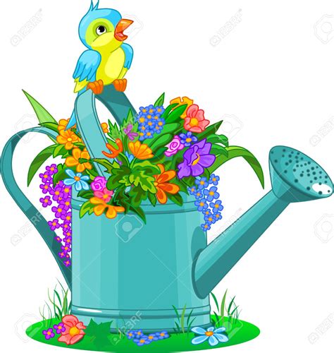 Watering Can With Flowers Clipart 19 Free Cliparts Download Images On