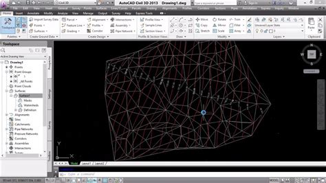Cara Membuat Model 3d Garis Kontur Di Autocad Youtube