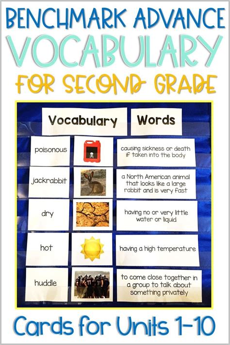 Benchmark Advance 2nd Grade Vocabulary Word Picture Definition