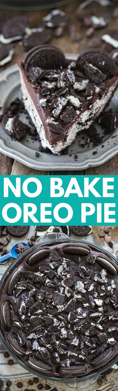 No Bake Oreo Pie The First Year No Bake Oreo Pie Oreo Recipes Oreo Pie