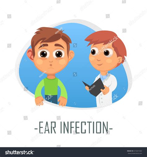 Ear Infection Medical Concept Vector Illustration Stock Vector (Royalty ...