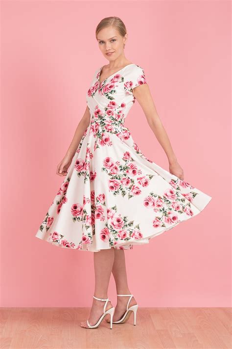 Dresses Hourglass Vintage Rose Swing Dress