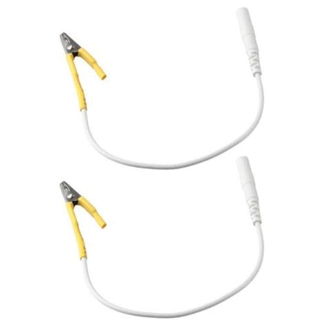 Yellow Clip Electrode Wires Cable Copper TENS Wire Cable For Massage