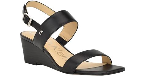 Calvin Klein Kayor Wedge Sandal In Black Lyst