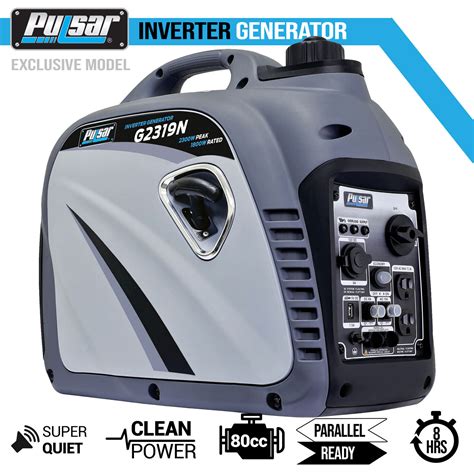 Pulsar Watt Portable Gasoline Inverter Generator Quiet Operation