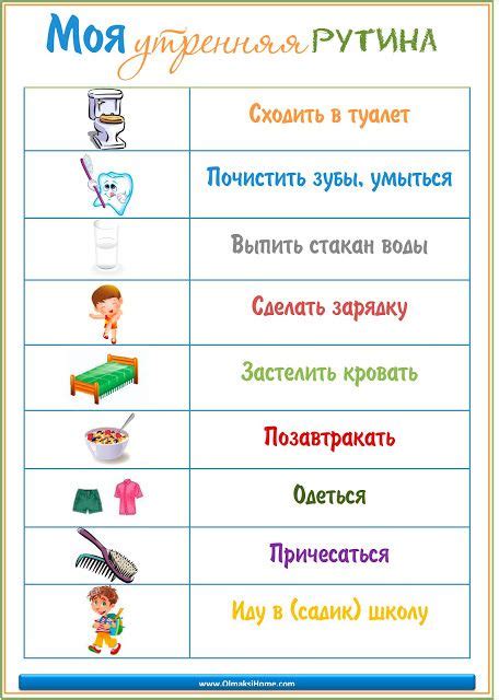 Утренняя рутина ребенка (для мальчика) | My organize/Мой порядок в доме ...