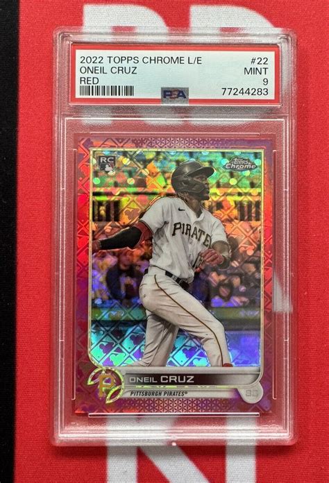 Oneil Cruz Topps Chrome Logofractor Edition Red Psa Price