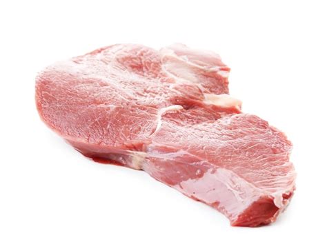 Bife De Carne Crua Isolado No Branco Foto Premium