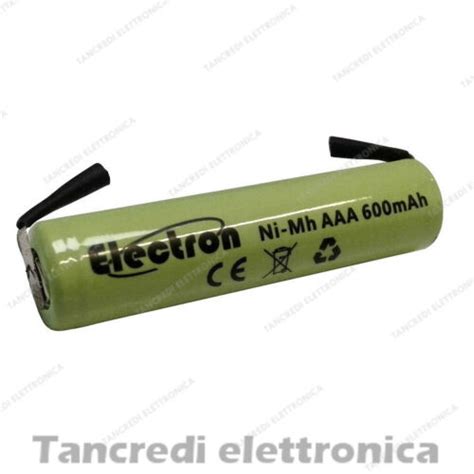 Pile Batterie Ricaricabili MINISTILO AAA 1 2v 600mAh Lamelle Saldare