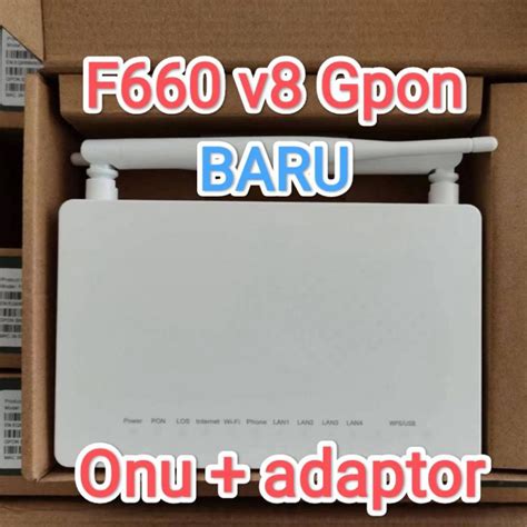 Jual Plus Box Router Zte F V Gpon Modem Plus Adaptor Upc Omci