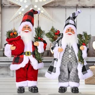 Decorações De Natal Casa Grande Papai Noel Boneca Sem Rosto Crianças