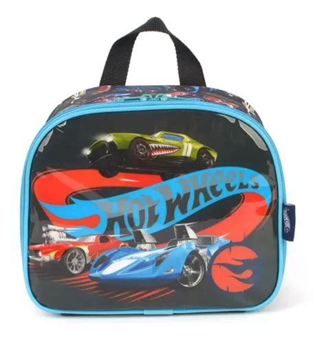 Lancheira Escolar Infantil Hot Wheels Preto Luxcel Parcelamento Sem Juros