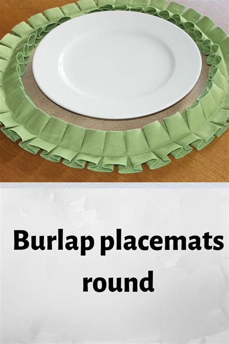 Burlap Placemats Ruffled Placemats for Round Table Custom - Etsy ...