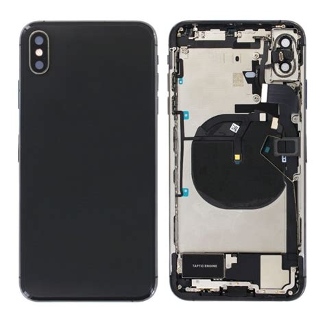 Coque complète châssis vitre composants pour iPhone XS Max Noir